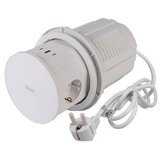Gniazdo wysuwane Lumine SUPERNOVA 3x gniazda,  3xUSB A+C (65W), biały