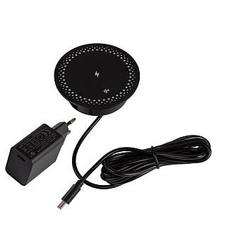 Ładowarka bezprzewodowa Lumine POWER 15W,  z adapterem,  czarna NEW