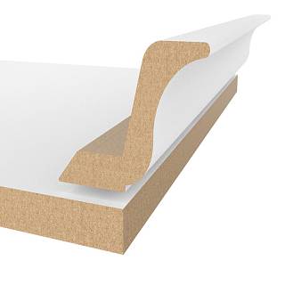 Gzyms MDF AGT MP-2445-R 3082 Biały PE  2800х97х30mm (opak.6 szt)