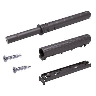Mechanizm P2O K Push TECH 37 mm,  nakładany,  magnes,  designerska zaślepka,  tkanina,  antracyt,  IF
