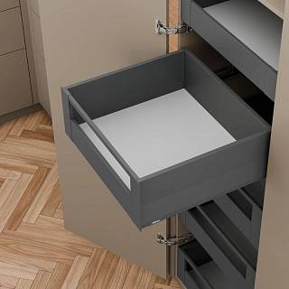Merivobox zestaw szuf. wewnętrznej wysokiej,  reling,  BOXCAP,  E L=350 antracyt BLUM