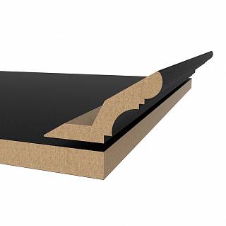 Gzyms MDF AGT MP-1210 3089 Bute Czarny 2800х84х22 mm