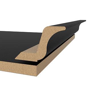 Gzyms MDF AGT MP-2445-R 3089 Bute Czarny 2800х97х30 mm