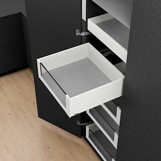 Legrabox zestaw szuf. wewn. wysokiej,  element dekoracyjny szkło wysokie,  C L=350 biały BLUM