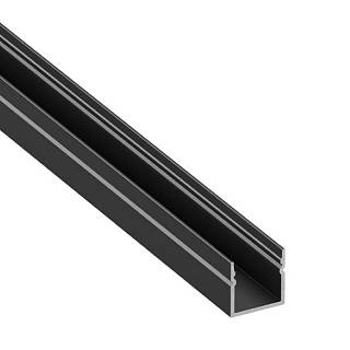 Profil do taśmy LED, COMPACT NAKŁADSNY,  L = 3 m,  Aluminium,  Czarny