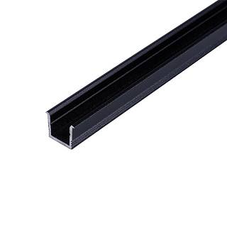 Profil do taśmy LED, COMPACT wpuszczany,  L = 3 m,  Aluminium,  Czarny