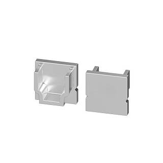End Cap for COMPACT Surface-mounted Profile,  Plastic,  Silver