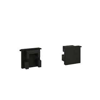 End Cap for COMPACT Recessed Profile,  Plastic,  Black