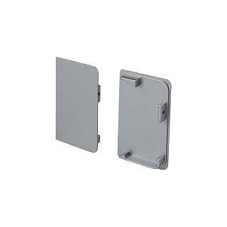 Zestaw zaślepek zamknięte Ferro Fiori do profili GOLA z LED typu L/C,  aluminium