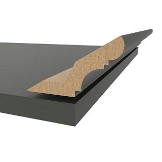 Gzyms MDF AGT MP-1210 726 Ciemno-Szary Jedwab 2800x84x22mm (opak.6 szt)