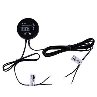 Przełącznik dotykowy SMART do montażu pod blatem (czarny),  grubość do 30 mm,  12 V / 24 V,  60 W / 120 W