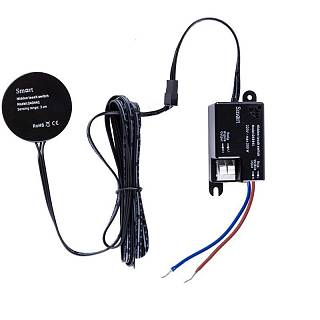 Przełącznik dotykowy SMART do montażu pod blatem (czarny),  grubość do 30 mm,  220 V/200 W