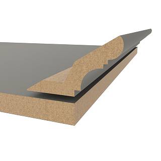 Gzyms MDF AGT MP-1210 728 Szary Jedwab Soft Touch 2800х84х22mm (opak.6 szt)