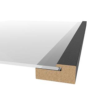 Profil ramy MDF AGT MP-1052 310 Czarny 2800х47х22mm (opak. 10szt)