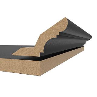 Gzyms MDF AGT MP-1210 310 Czarny 2800х84х22mm (opak.6 szt)