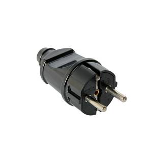 Wtyczka prosta,  250W,  16A,  czarna