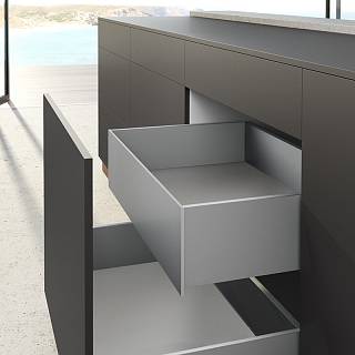 Komplet szuflady wewnętrznej AvanTech YOU Q L=350 H=187 SZK=1200 srebrny Hettich