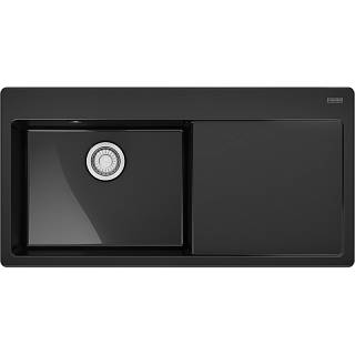 Zlewozmywak wbudowywany Fraceram MythosX MYK 611-100 Ociekacz z prawej strony Onyx Franke 124.0749.512