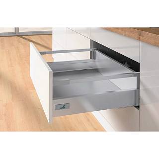 Szuflada Atira,  pełny wysuw Р2О L=420mm H=144mm,  srebrysty Hettich