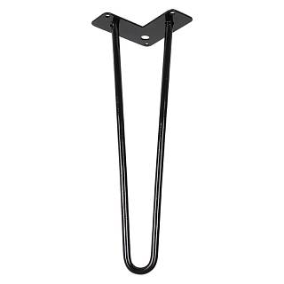 Nóżka meblowa HAIRPIN Leg 2ROD Small h41cm czarny połysk