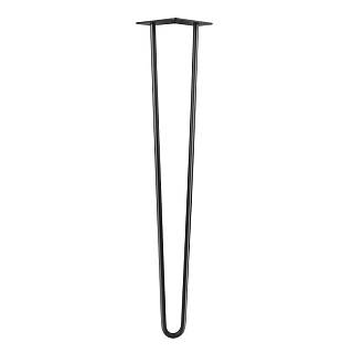 Nóżka meblowa HAIRPIN Leg 2ROD Big h71cm czarny struktura
