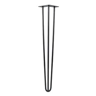 Nóżka meblowa HAIRPIN Leg 3ROD Big h71cm czarny struktura