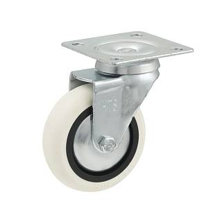 Kółko gumowa HTS 351 z podstawą górną,  Ø 75mm,  max 50kg,  biały