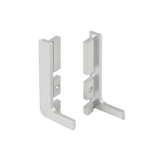Komplet końcówek otwartych do profili GOLA,  type L,  aluminium szczotkowany,  Scilm