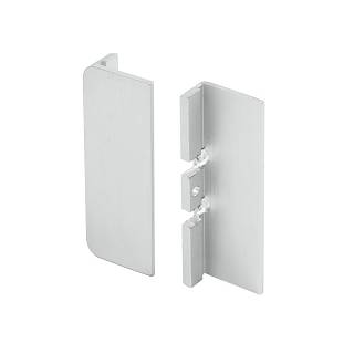 Komplet końcówek zamkniętych do profili GOLA,  type C,  aluminium szczotkowany,  Scilm
