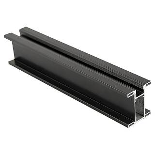 Profil pionowy zamknięty COMBI czarny mat SMOOTH 5, 2m