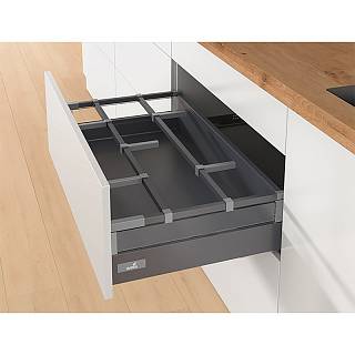 Wkład do szuflady OrgaStore 410,  adapter,  Atira antracyt (9194621) Hettich