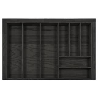 Organizacja na sztućce 800 pod 2 wkładki W=740 L=478 (LK.740.478) Czarny