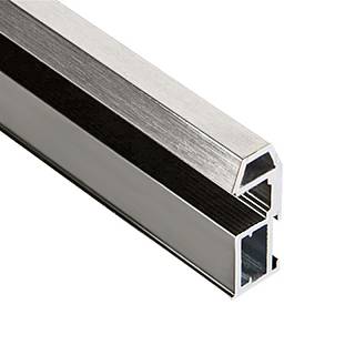 *Profil pionowy otwarty Compact T (Trapeze) Nikiel szczotkowany