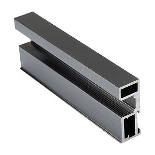 *Profil pionowy otwarty Compact F (Flat) szczotkowany grafit