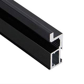 *Profil pionowy otwarty Compact L (Linia) czarny szczotkowany