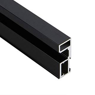 Profil pionowy otwarty Compact F (Flat) czarny szczotkowany