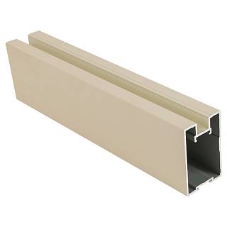 *Profil pionowy zamknięty Quadro z rowkiem na szczotkę beżowy matowy GŁADKI 5, 2m
