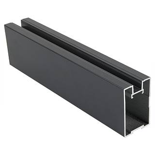 Profil zamknięty pionowy Quadro z rowkiem na szczotkę antracyt matowy GŁADKI 5, 2 m