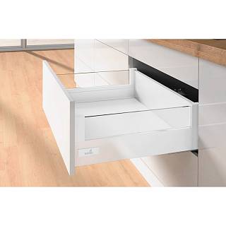 Szuflada Atira,  pełny wysuw ze szklanymi nadstawkąmi DesignSide P2O L=420mm H=144mm,  biały