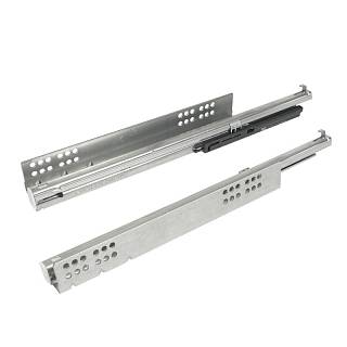 Komplet prowadnic Quadro pełny wysuw,  z samodociągiem L=400 EB=23 (płyta wiorowa do 19 mm)