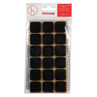 Samoprzylepne podkładki filcowe do nóżek Folmag,  25x25 mm czarny (18 szt)