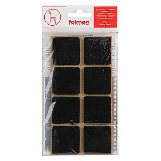 Samoprzylepne podkładki filcowe do nóżek Folmag,  38x38 mm czarny (8 szt)