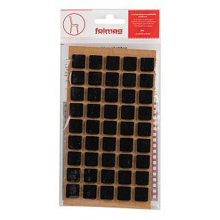 Samoprzylepne podkładki filcowe do nóżek Folmag,  14x14 mm czarny (45 szt)