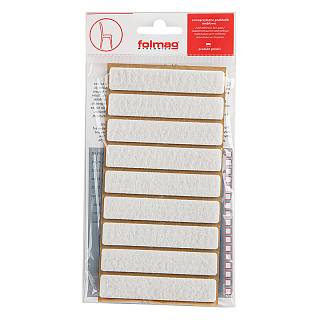 Samoprzylepne podkładki filcowe do nóżek Folmag,  15x80 mm biały (9 szt)