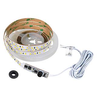 Zestaw taśmy LED 2835 SMD 120LED/m,  900Lm/m,  4000K,  L=5m,  włącznik na ruch ręką,  przewód L=2m,  12V