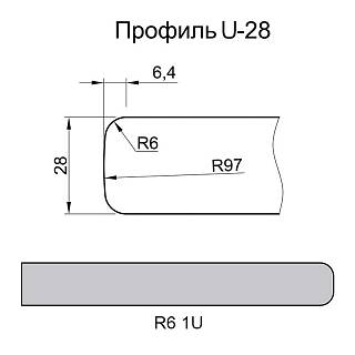 Blat Luxeform WS2006-1 U Biały Kryształ odporn. na wilgoć 3050х600х28mm