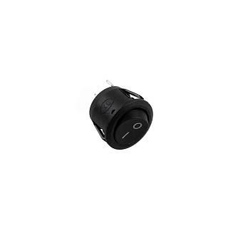 Włącznik przyciskowy okrągły,  220V/12V,  6A,  czarny