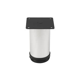 Nóżka meblowa regulowana,  Ø 50 mm,  h=100-115 mm,  max 80 kg,  aluminium