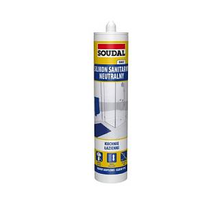 Silikon sanitarny neutralny Przezroczysty,  Soudal,  280ml